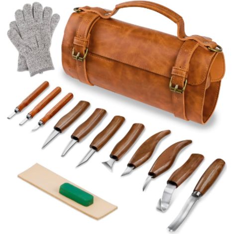 Coupe-verre diamant & bois 15 outils : manche ergonomique, coupe précise, 5 lames, gants anti-coupure. Débutants & pros. - Alovez (1/5)