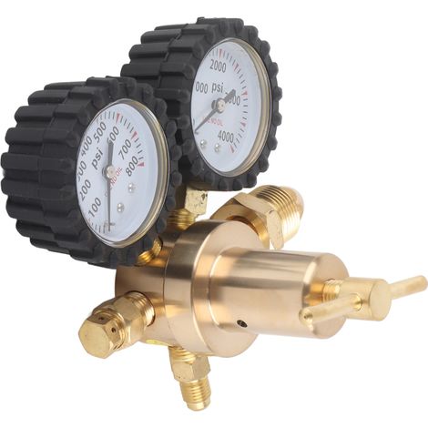 Régulateur d'azote à double manomètre CGA580, pression de service 0-800 PSI pour gaz et air comprimé (1/5)