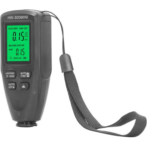 Digitales Lackdickenmessgerät für Fahrzeuge, Lackdickenmessgerät 0–2000 µm, automatische F/NF-Erkennung, Nullpunktkalibrierung, schwarz (1/5)
