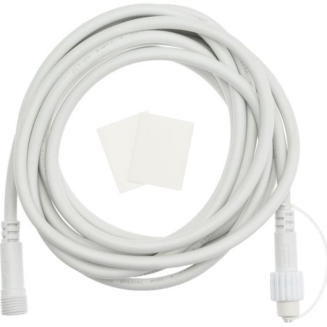 Câble de rallonge blanc 5M pour guirlande guinguette IP44 230V Lotti (1/5)