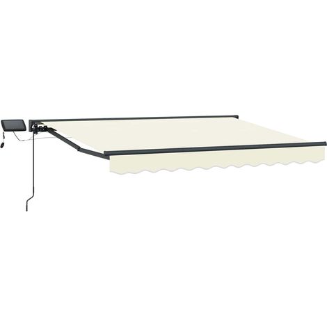 Manueller Markisenrahmen mit LEDs Creme 3 x 2,5 m