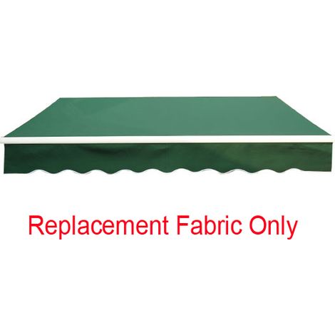 Greenbay 3.5x2.5m Garden Awning Replacement Fabric Top Cover Front Valance Green