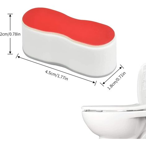 Set di 8 cuscini per sedile WC, cuscino di ricambio universale con adesivo forte, coprisedile WC, riduce il rumore e gli spazi vuoti, adatto per case, hotel e ospedali, bianco crema, design curvo (1/4)