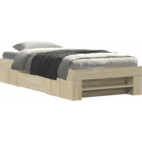 Maison Exclusive - Telaio del letto con storage Rovere Sonoma 80 x 200 cm (1/5)