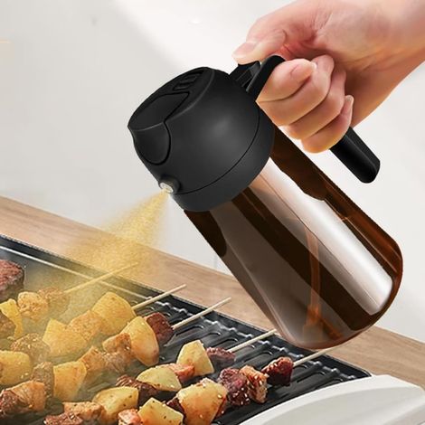 1 - Flacon Huile - Distributeur Cuisine - Verre Ambré Anti-Lumière - Pour Friteuse À Air Et Barbecue - Marron - 20x6cm (1/5)