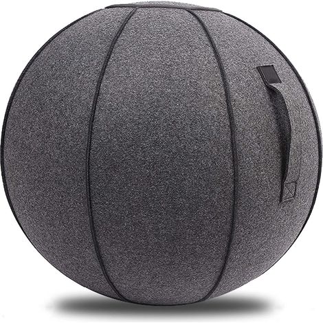 Ballon d'assise ergonomique et léger pour le bureau, le yoga, les dortoirs et la maison ballon d'exercice pour la stabilité et la remise en forme avec poignée et housse idéal pour activer une bonne