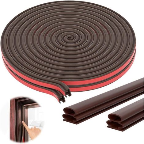 10mm x 12mm1m Joint Fenetre de Porte en Caoutchouc Adhesif. Anticollision Joint Kit Isolation Phonique Porte Garage. Joint de Porte D'entrée Etancheite. pour la Fenêtre D'étanchéité de Porte