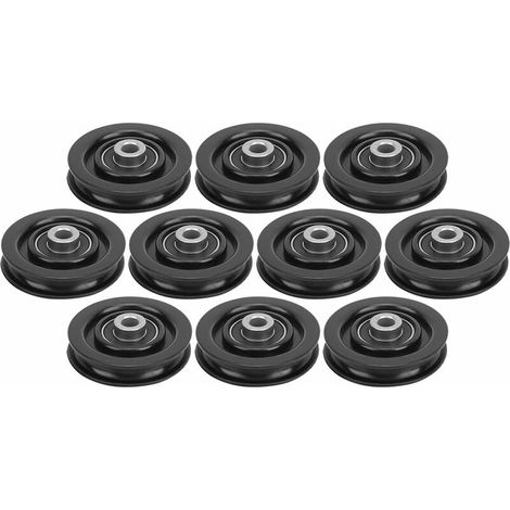 Keenso 10 Pièces Nylon Fer Fitness Roulement Poulie Maison Gym Pièces Jointes Exercice Musculation Accessoire 75mm (1/5)