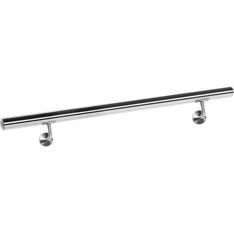 Kit pasamanos barandilla soporte pared 80 cm escalera acero refinado 160000713