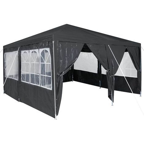Tente de fête Anthracite et blanc 400 x 400 x 266 cm CFW853709 (1/5)
