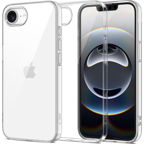 Pellicola protettiva Tech-protect Flexair trasparente per iPhone 16E (1/5)