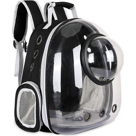 Sac à dos capsule pour animaux de compagnie, pour chats et chiots de petite et moyenne taille, transparent, respirant et résistant à la chaleur, idéal pour les voyages, la randonnée et le camping (noi (1/5)