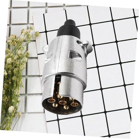 Adattatore per spina rimorchio a 7 pin – Lega di alluminio – 12V – Impermeabile – per veicoli commerciali – per uso stradale – per campeggio (1/3)