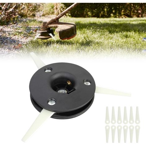Tete Debroussailleuse Universelle M8 x1,25/M10 x2,25 Tête Lames Dentelées, Débroussailleuse pour Coupe-Bordures, Dresse-Bordures, Nylon, Aluminium (M8 x1,25) - (1/5)
