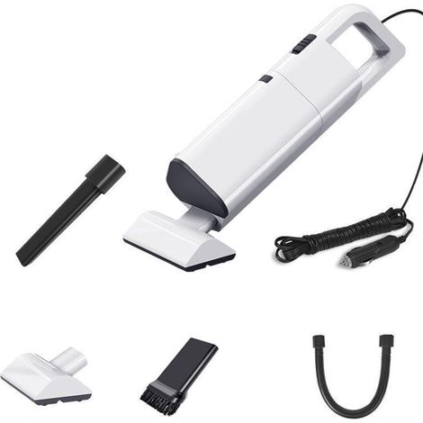 Aspirateur de voiture filaire forte Force d'aspiration électrique Portable poils d'animaux pour le bureau à domicile blanc (1/5)