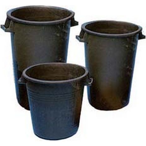 1PZ BIDONI NERI PER USO AGRICOLO SENZA COPERCHIO - lt.120 cm.53 altezza cm.78
