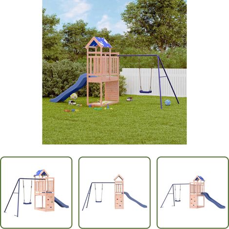 vidaXL Kinderspielplatz - Spielturm Massivholz Douglasie (1/5)