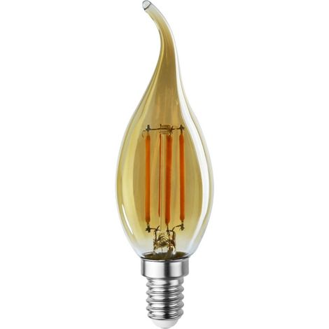 Lampesecoenergie – Ampoule filament décorative 4W (éq. 42W) – Culot E14 – Lumière chaude 3000K – Luminosité 420lm – Angle d'éclairage 300°