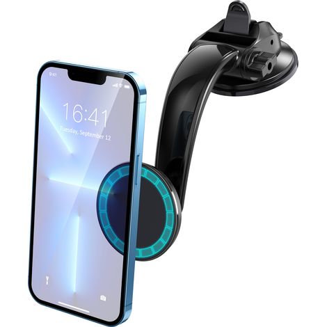 Support téléphone voiture magnétique – 4 aimants N52 – Ventouse nano gel pour tableau de bord et pare-brise – Compatible iPhone et Android (1/5)