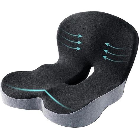 Cuscino ergonomico in memory foam per sedile - Tappetino ortopedico antiscivolo per sedia e auto, ideale per camionisti e impiegati.
