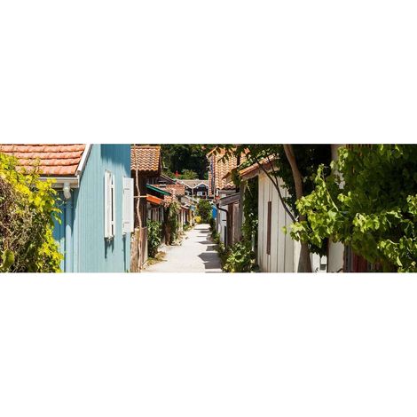 Tableau sur toile allée dans bassin 30x97 cm - Impression sur Toile Murale Décorative - Image imprimée en HD sur Toile - Toile sur Châssis en Bois FSC - Fabriqué en France
