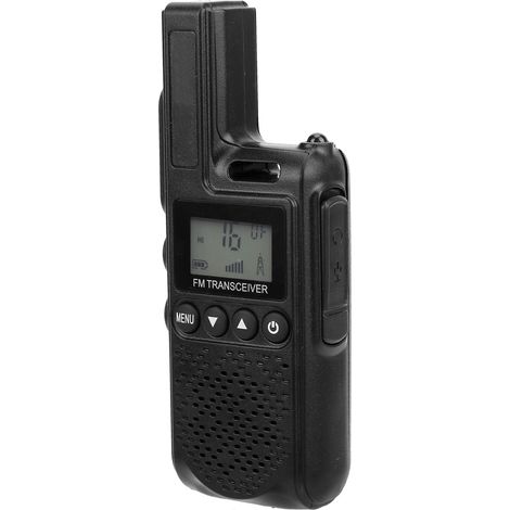 Mini talkie-walkie portable 99 canaux longue portée, radio bidirectionnelle pour hôtel 100-240 V noir (prise britannique) (1/5)