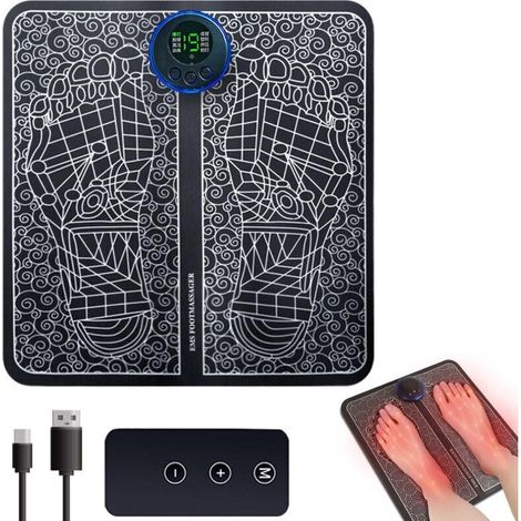 Masseur Plantaire - Masseur Plantaire Électrique 8 Modes 19 Intensités Pour Circulation Sanguine Et Soulagement Des Douleurs Musculaires - 1 Pièce (1/5)
