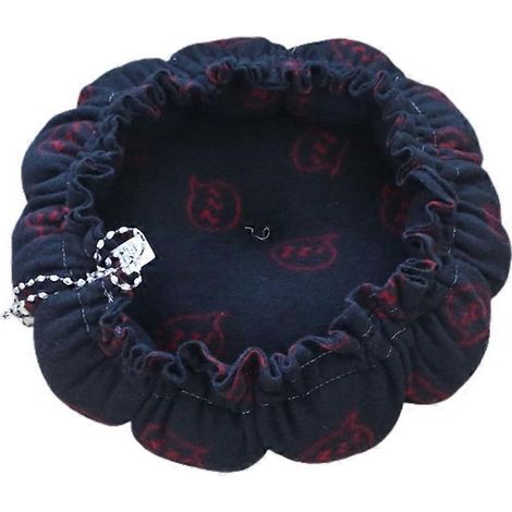 Rundes Samt-Katzenbett, Matratze mit Kordelzug, Welpenhütte, warmes Winterbett, XL-Größe (21 cm), weiches Katzenkissen.