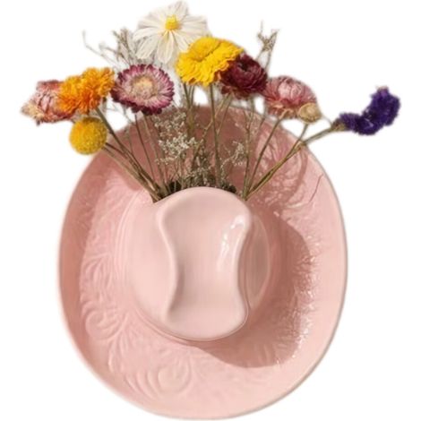 Jarrones decorativos de cerámica para centros de mesa, jarrones de color rosa.