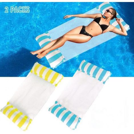 Hamac Flottant - PVC Gonflable - Pour Piscine - Confort Ergonomique - Lot De 2 (1/4)