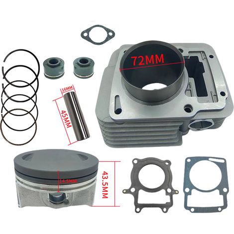 Kit Cylindre et Piston pour Moto RATO / RBT250 / Vortx250 - Compatible RT250, Vort-x250 - Ensemble Complet de Réparation Moteur 250cc (1/5)