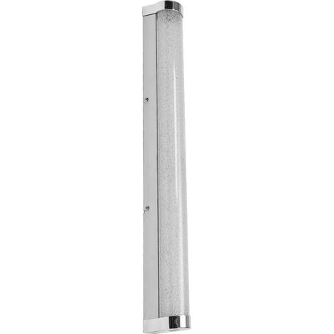 LEDVANCE ORBIS Tube LED-Spiegel-/Wandleuchte, Chrom, Glas mit Blaseneffekt, 12W, 1200lm, dimmbar, 3000/4000K über Wandschalter einstellbar, 60cm Durchmesser, IP44 Schutz vor Fremdkörpern/Spritzwasser