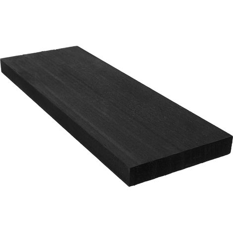 Étagère Flottante Murale en Bois de Paulownia Noir (1/5)
