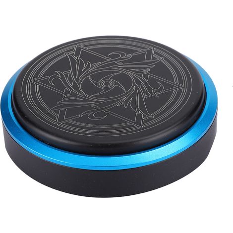 Pédale de commande ronde 360° pour machine à tatouer avec interface RCA et interrupteur bleu (1/5)