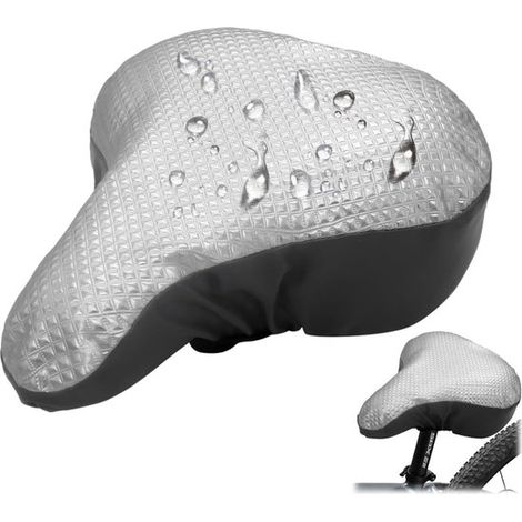 Coprisella per bicicletta, parasole, impermeabile, in foglio di alluminio, termoisolante, copertura antipioggia, coprisella universale per auto elettriche e biciclette (1/5)
