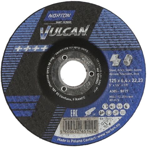 Norton Vulcan Discos de Esmerilado 125 mm 25 piezas (1/4)