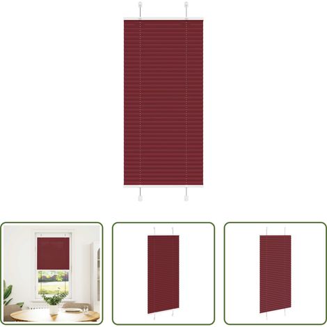 Sichtschutz - Plissee Bordeauxrot 55x100 cm Stoffbreite 54,4 cm Polyester (1/5)