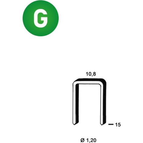 5 000 Agrafes Gb-15 - Galvanisées Résinées - 10.8x15x1.2 mm - D-Work (1/4)