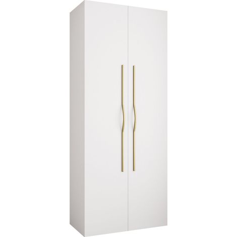 Armoire Hartford 562, Blanc, 246x100x52cm, Portes d'armoire: Avec des charnières, Nombre d'étagères: 6 (1/5)