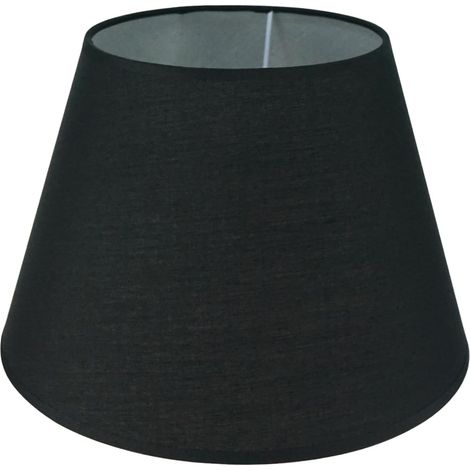 E27 E14 30cm Handmade Fabric Lampshade for Floor Lamp, Table Lamp, Bedside Lamp 18cm x 20cm x 30cm, Black (1/5)