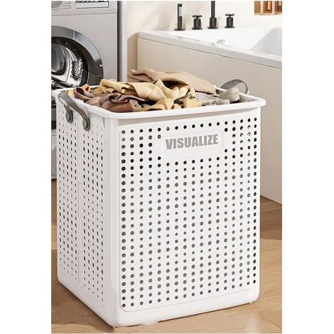 Panier à linge, panier à linge pliable, panier à linge portable, grand panier de rangement pour la maison, panier de rangement pour la salle de bain (1/5)
