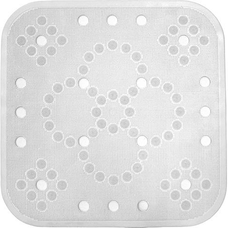 TAPPETO DOCCIA ANTISCIVOLO cm. 54x54 col. Bianco