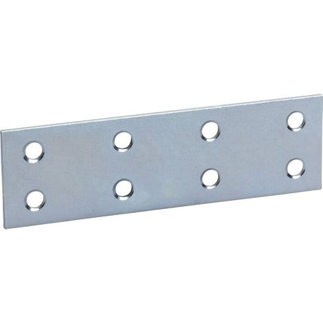 PIASTRINA DRITTA ZINCATA 8 FORI 120 MM