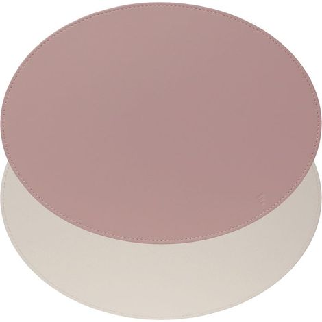 Set de table ovale vieux rose/pierre (1/2)