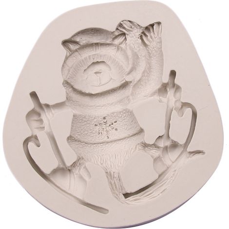 Moule à Chocolat Silicone DIY en Forme d'Ours, Cône de Pin et Cerf - Série Noël 04 (1/3)