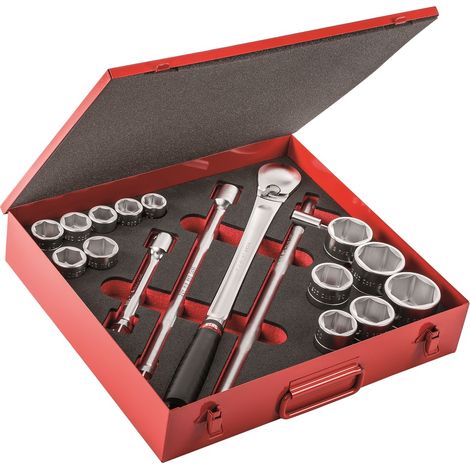 Usag U06120017 Assortimento In Cassetta Di Lamiera Con Bussole Esagonali 17 Pezzi (1/4)