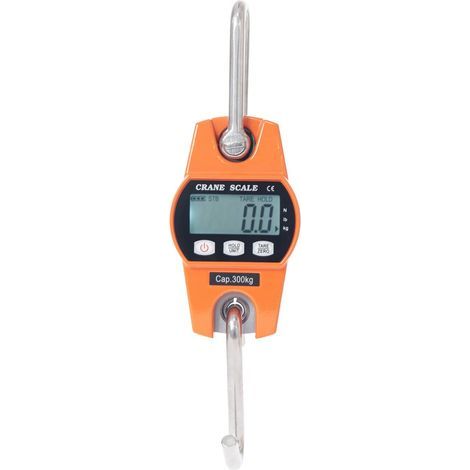 Balanza electrónica de gancho de 300 kg, dinamómetro LCD, balanza industrial de gancho, balanza de peso de 300 kg/600 lbs (1/5)