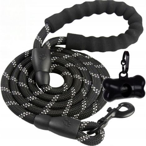 Correa de adiestramiento para perros de 5 m, cuerda larga, gruesa y resistente.