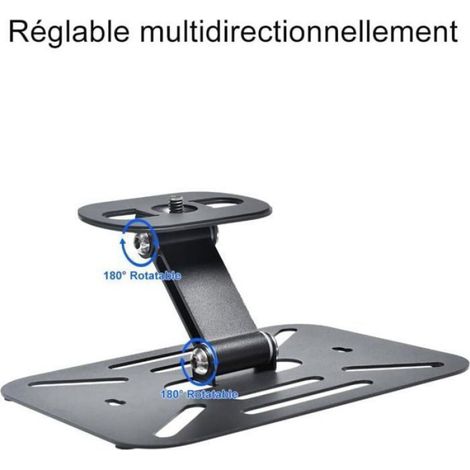 Support pour projecteur orientable - - Rotation 360° - Charge maximale 5 kg - Alliage d'aluminium (1/3)