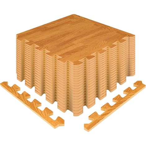 Tapis de Sport de Sol 20 Dalles en Mousse sans BPA + Bordures 30cm x 30cm Salle de Fitness Matelas Puzzl Tatami ÉVA Caoutchouc pour Gym, Musculation, Salle de Sport, Garage